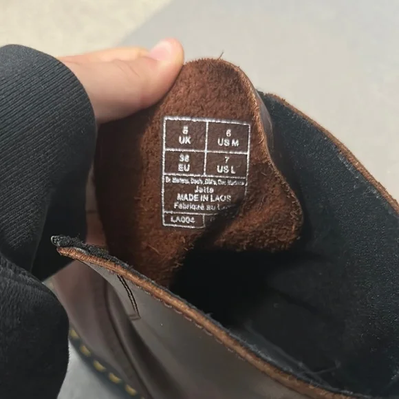 Dr. Martens Brown Leather Boots - Picture 8 of 9
